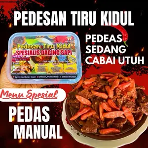 Pedesan tiru kidul Pedas sedang (dengan menggunakan cabai utuh kita dapat mengatur tingkat kepedasan kita sendiri