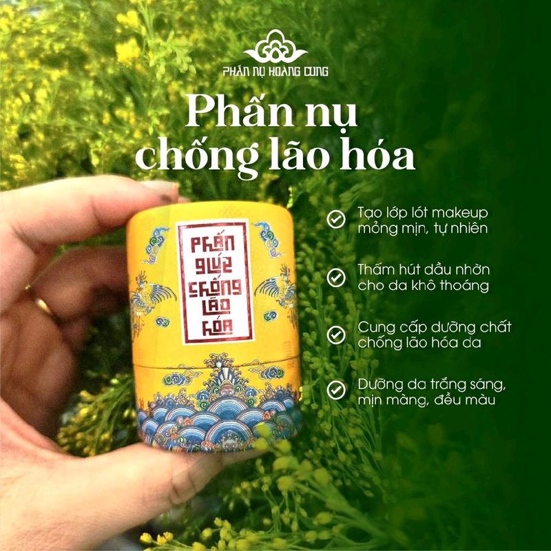   FS  Phấn Nụ Dưỡng Da Chống Lão Hoá Phấn Trang Điểm Nâng Tone Mỏng Nhẹ Kiềm Dầu Nhờn Giúp Da Mịn Lì Phấn Nụ Hoàng Cung - Nụ Trắng 30g 