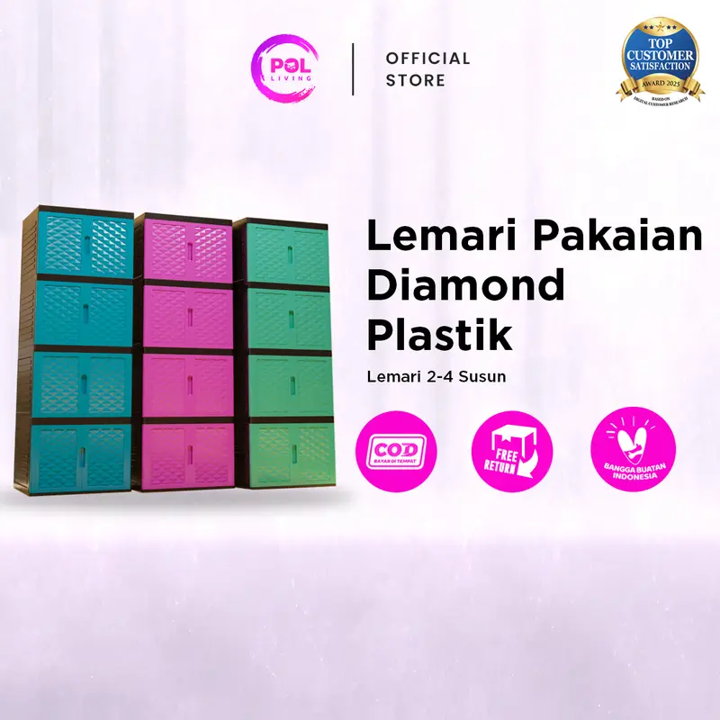 Lemari Pakaian Plastik Diamond 2 4 Susun