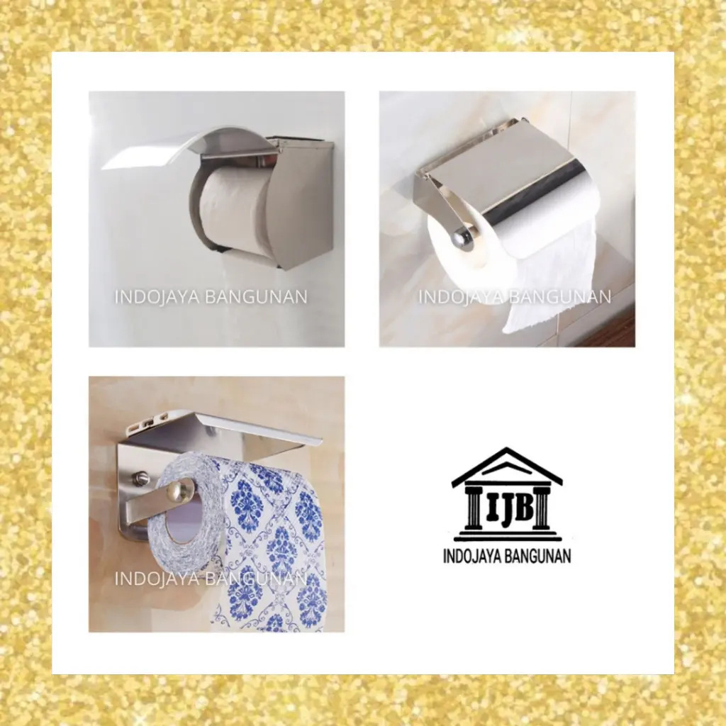 Tempat Tissue Gulung Tempat Tissue Toilet Kamar Mandi Roll Chrome