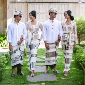 SET COUPLE KAMEN+SELENDANG & SAPUTAN+ UDENG TENUN IKAT || IKAT PREMIUM.SARUNG IKAT BALI.PAKAIAN ADAT BALI