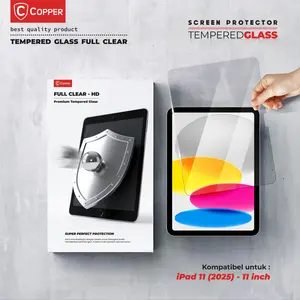 COPPER Tempered Glass - compatible For iPad 11 (A16) / 11'' (2025) | FULL CLEAR Premium
