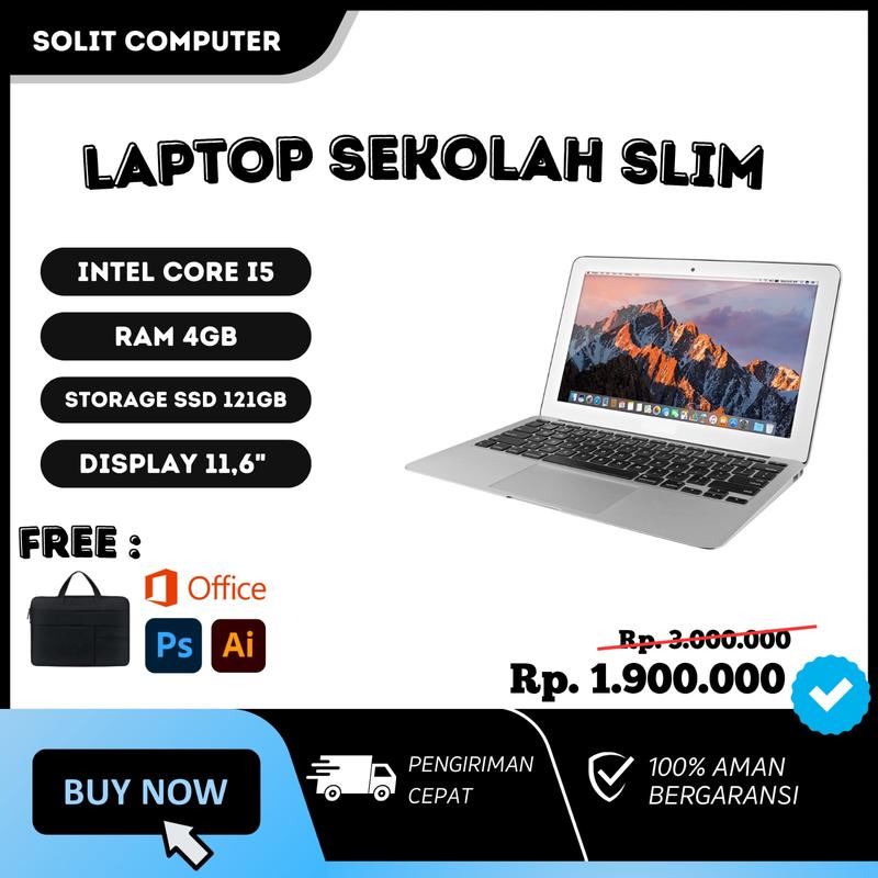 LAPTOP SEKOLAH SLIM MBOOK 2012 CORE I5 BERGARANSI!!! 0