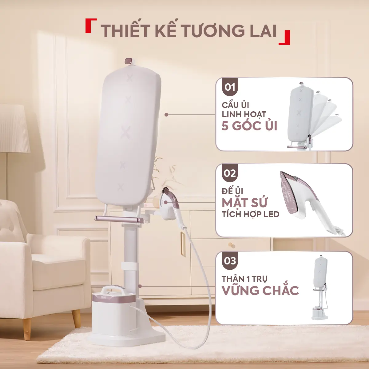 Bàn ủi hơi nước đứng Tefal IXEO Vision QT1811E0 | BigBuy360 - bigbuy360.vn Bàn ủi hơi nước đứng Tefal IXEO Vision QT1811E0 | BigBuy360 - bigbuy360.vn