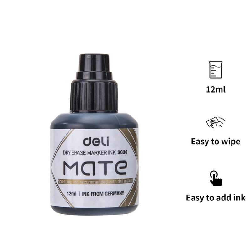 Deli Refill Tinta Spidol Warna Hitam Merah Biru - S630 5