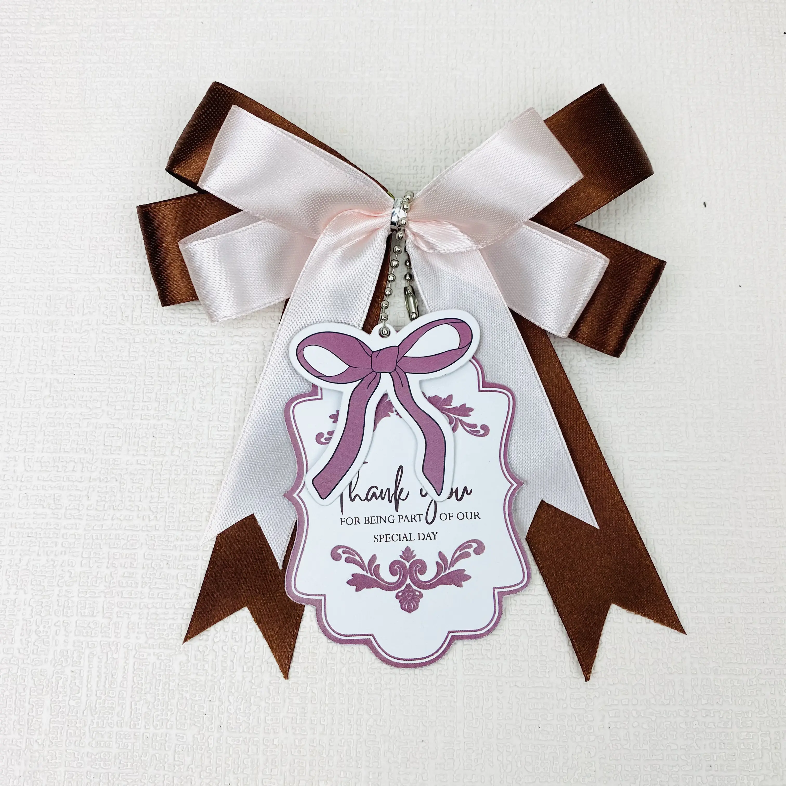 Hangtag + Pita Pink Coklat