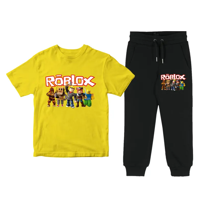 Setelan Anak Kaos Dan Celana Roblox - Set Baju Roblox Anak - Baju Game Roblox 4