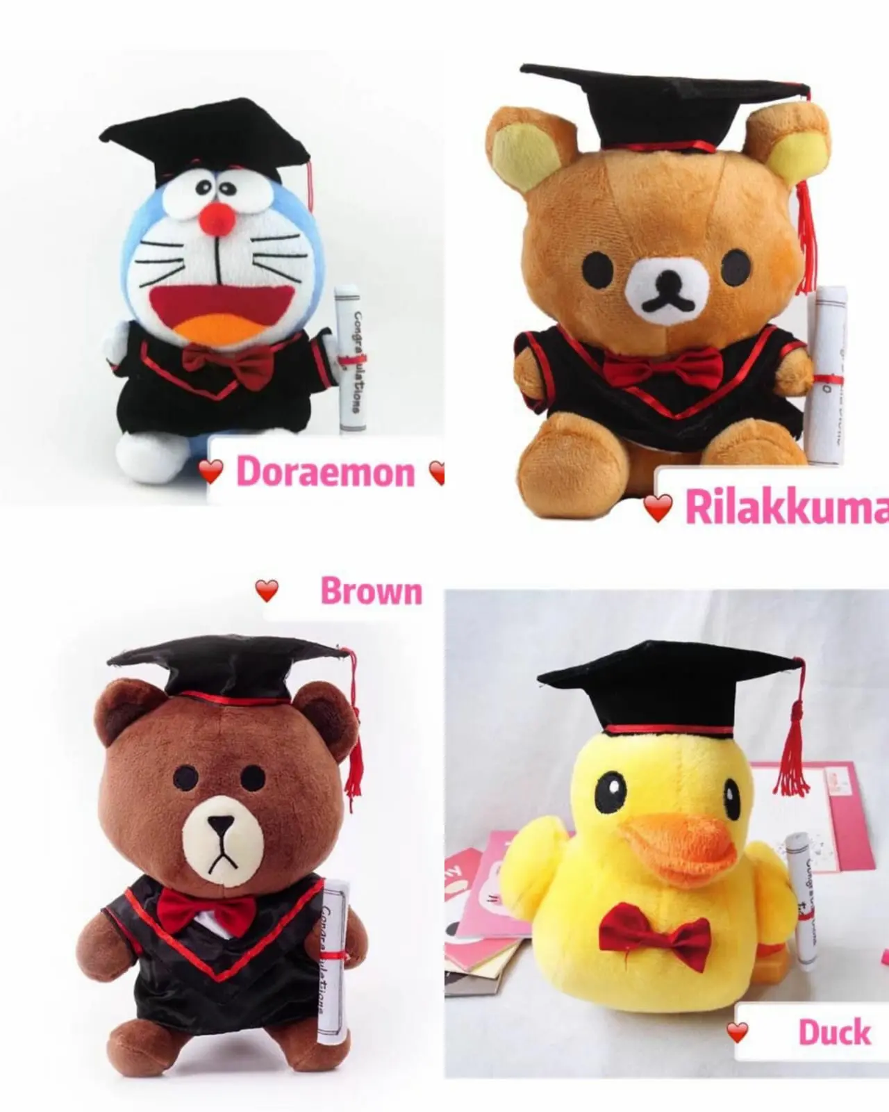 Boneka Wisuda Karakter Import Graduation Doll Import