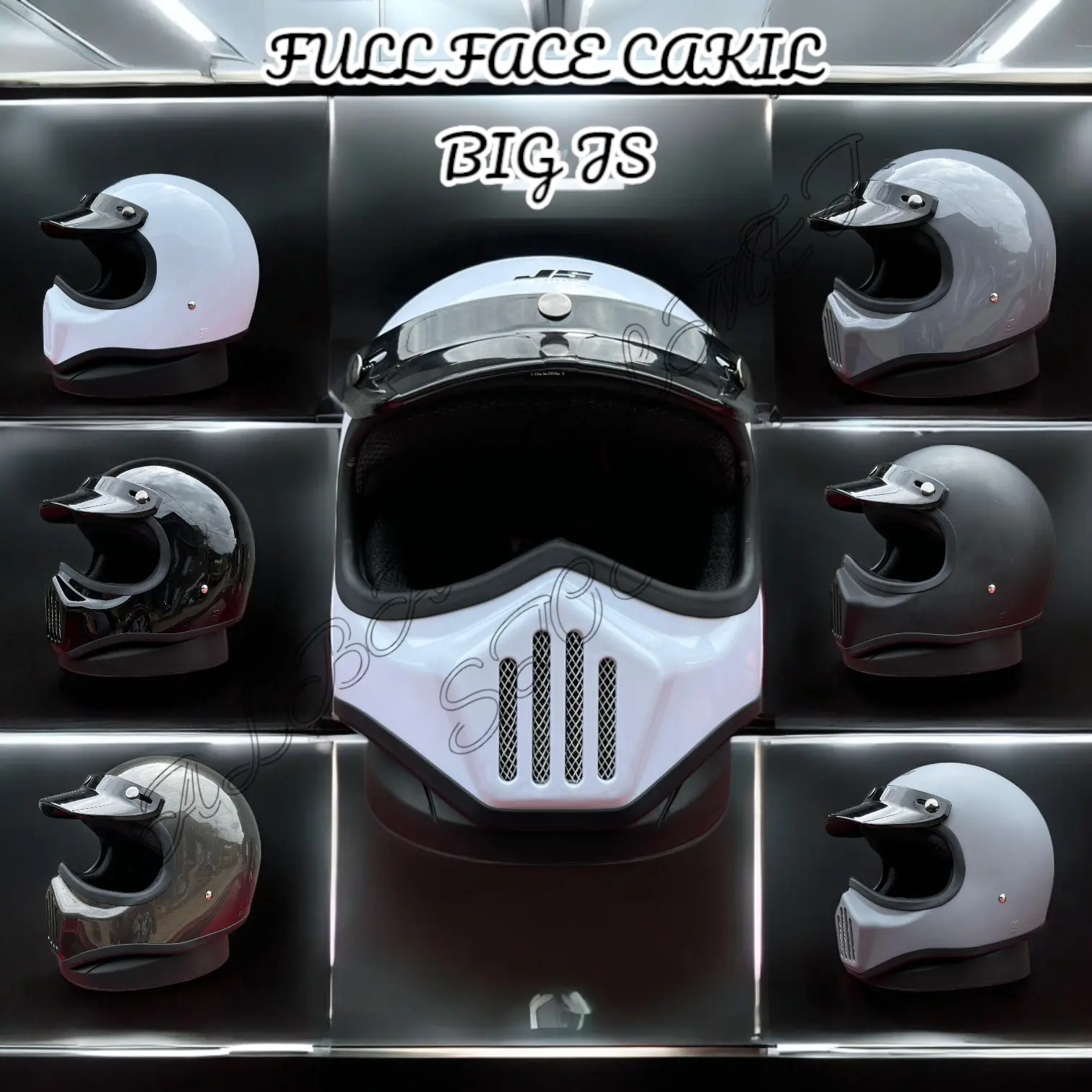 COD JS BIG Helm Cakil Full face Retro BIG HELM CAKIL RETRO JS SNI  TERLARIS ELEGAN DAN SUPER  NYAMAN