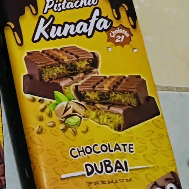 COKLAT DUBAI CRISPY PISTACHIO KUNAFA UKURAN BESAR 250 GR PREMIUM 3