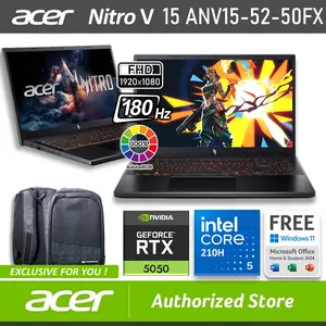 ACER Nitro V 15 ANV15-52-50FX RTX5050 8GB Intel Core i5 210H 16/512GB SSD Windows 11 OHS 15.6" inch Full HD 180Hz 100sRGB Obsidian Black
