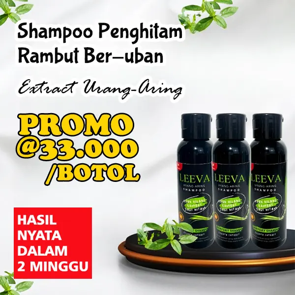 Flash Sale Leeva Shampoo Penghitam Rambut Uban Organic Ekstrak Urang-aring 100ml