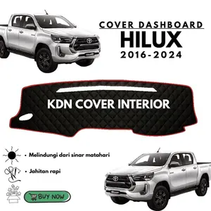 Promo !!! Alas/Cover Dashboard mobil HILUX Thn 2016-2024 Bahan kulit sintetis premium motif wajik