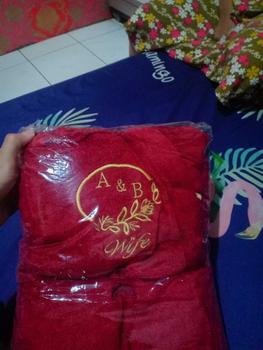 Product Review of Handuk Kimono Set custome bordir nama depan belakang seserahan dan kado pernikahan Hadiah Handuk Wanita Dewasa Tidur Dress Pria from ♒**🧕 1