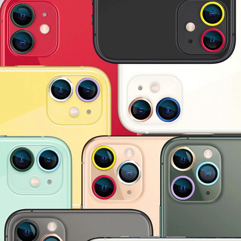Vòng Bảo Vệ Kim Loại Ống Kính Máy Ảnh Phía Sau, Với Kính Cường Lực, Tương Thích Với iPhone 15 Pro Max, 14, 13, 12, 11 Pro Max, Mini, 14, 15 Plus 7