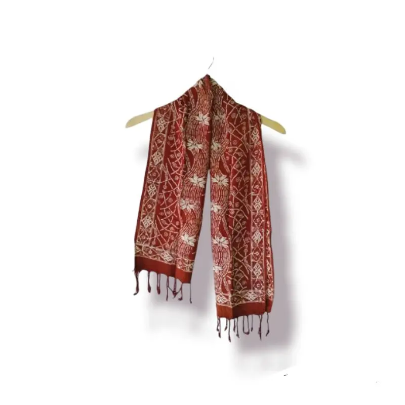 SYAL BATIK CAP PREMIUM RUMBAI-SCARF LEHER 2