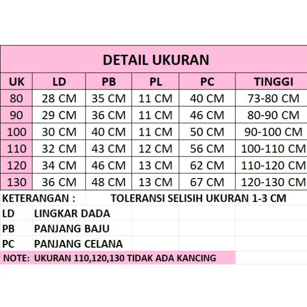 UNIWEAR SETELAN ANAK LAKI-LAKI 0-5 TAHUN PIYAMA ANAK BAJU ANAK PEREMPUAN BAJU PENDEK DAN CELANA PANJANG KATUN 4