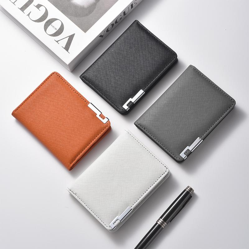 Ví Nam, Công Sở Cao Cấp, Sức Chứa Lớn, Gấp Gọn, Đựng Tiền Xu Và Thẻ, Làm Bằng Da PU, Ví Ngắn