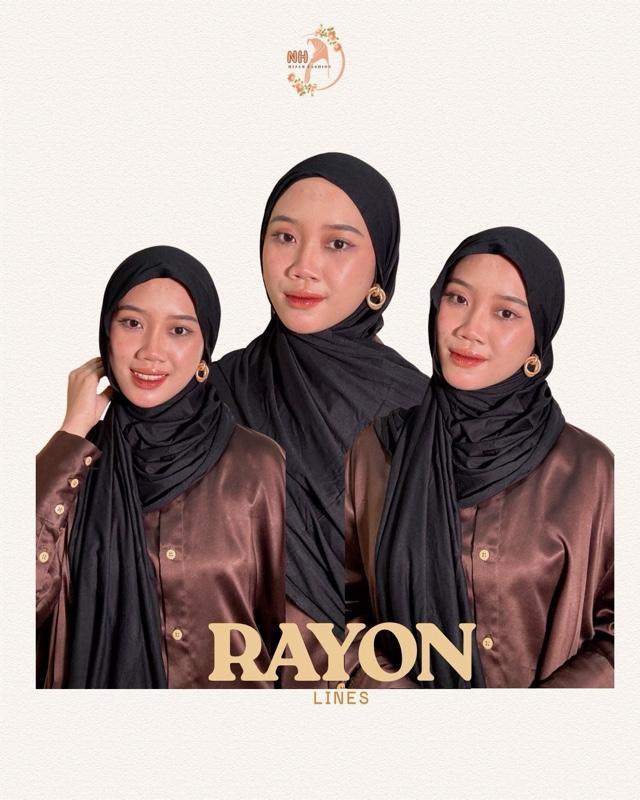 PASHMINA RAYON BLACK Hijab Polos Dewasa Kerudung Muslim Syal Wanita Instan Panjang Basic Hitam Segi Bahan Rayon Premium Nyaman dan Elegan