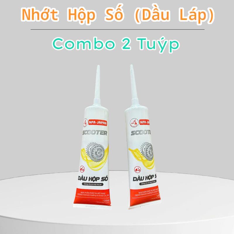  NPR JAPAN Combo 2 Tuýp Nhớt Hộp Số Dầu Láp 120ml Phù Hợp Xe Tay Ga Honda AB Vairo Vision Click PCX SH Lead Cấp Đa Cấp 