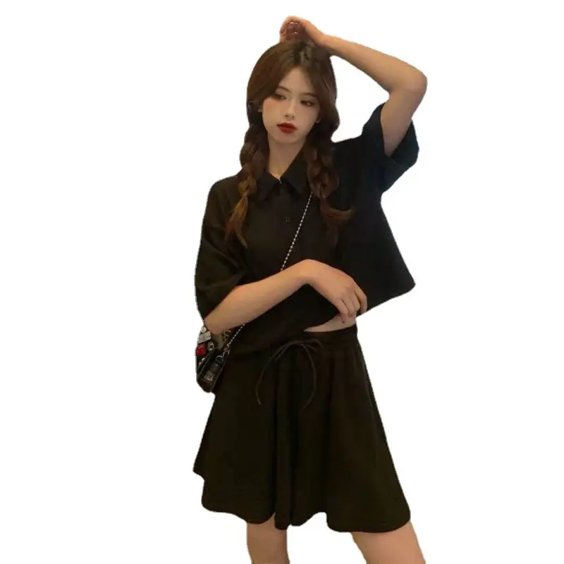 Bộ Đồ Thể Thao Thường Ngày Thời Trang Ngắn Hàn Quốc, Dành Cho Nữ, Hàng Mới Về Mùa Hè 4