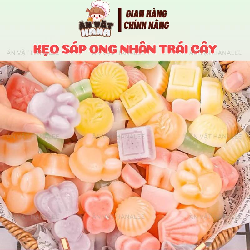 Kẹo Sáp Ong Nhân Trái Cây Mix Nhiều Vị - Ăn Vặt Hanalee  Snack Candy Chua Snack