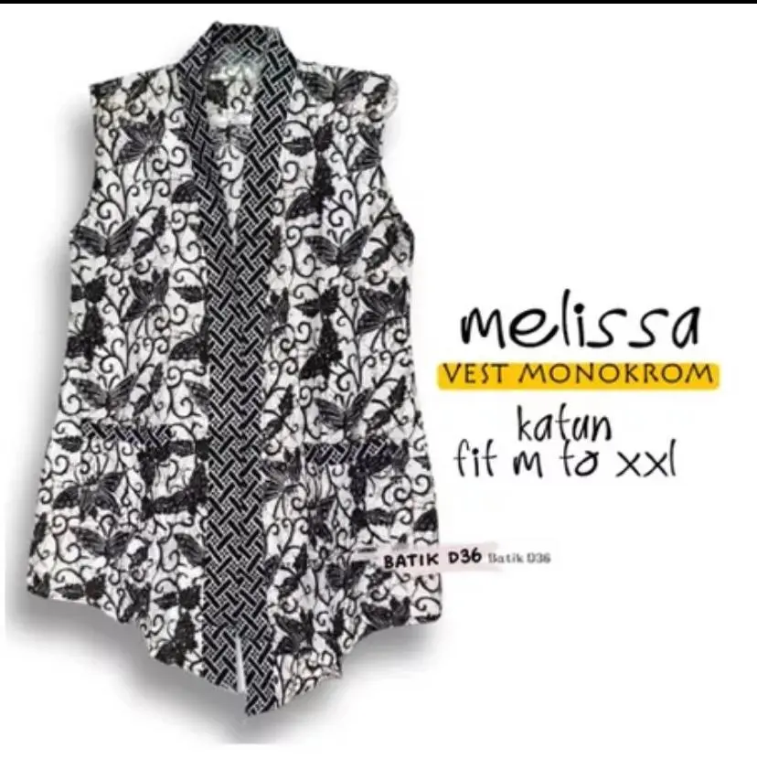 ROMPI SAKU OUTER TANPA LENGAN//BOLERO LAWASAN COKLAT Katun  Wanita Atasan Panjang Hitam