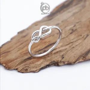 Cincin Simple Wanita Perak 925 Asli Knot Simpul Knotlyn