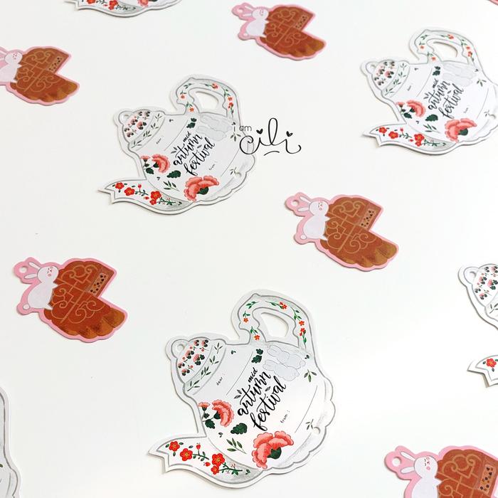 Gambar (HT-MOONCAKE07) tag ucapan mooncake kue bulan mid autumn RABBITMOON dari i am CiLi Kota Tangerang Tokopedia