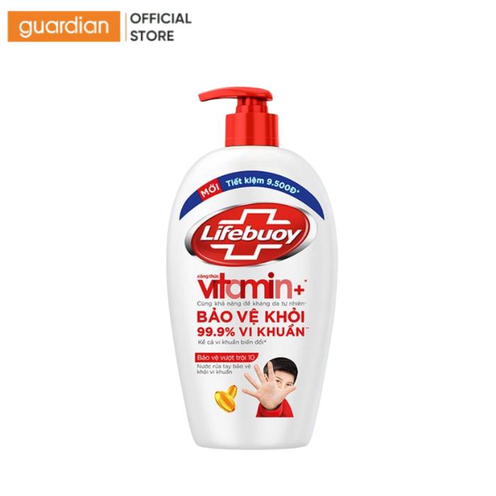  Nước Rửa Tay Bảo Vệ Vượt Trội Lifebuoy Vitamin 10 Chai 450g 