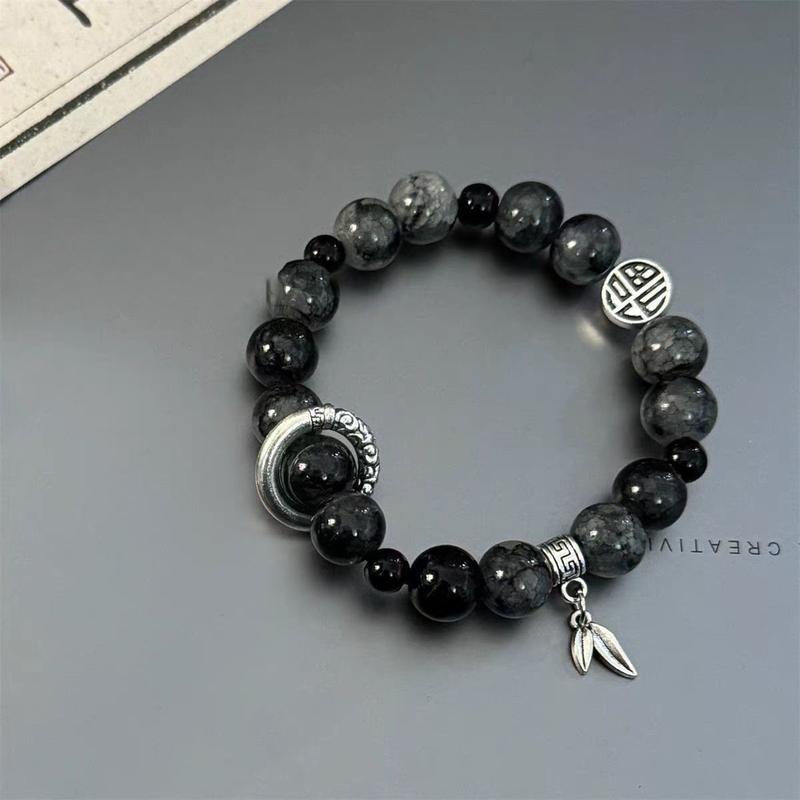 Product Introduction of Popular beaded bracelets, couple bracelets, high-value men's super cool new niche, high-end, new Chinese ethnic style 22