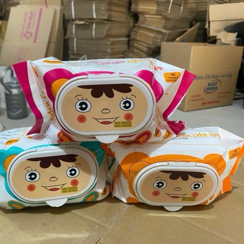 Combo 10 gói khăn ướt baby wipes bao bì 650 trọng lượng 300-350gr