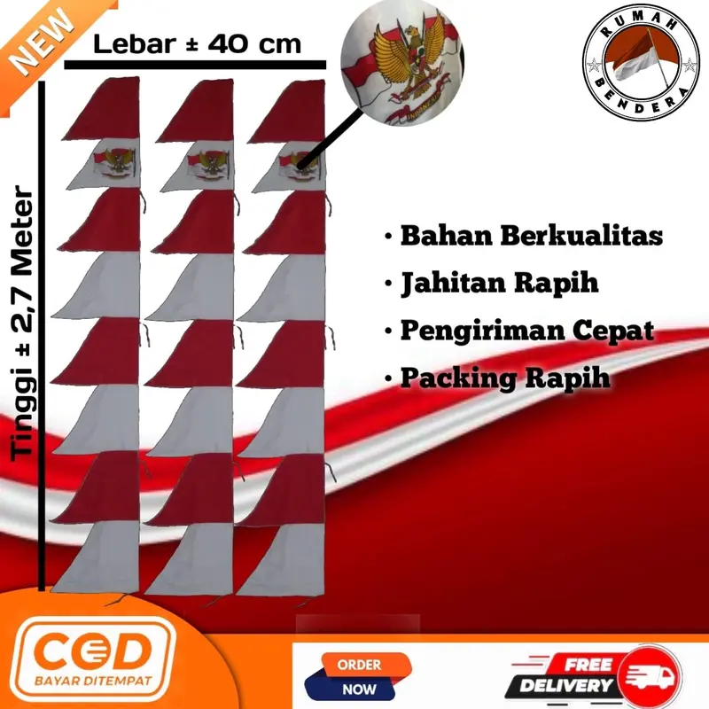 (20PcS) BENDERA UMBUL UMBUL TERMURAH 1kodi 0