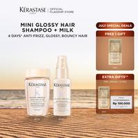 Gambar Kerastase Mini Glossy Hair Shampoo + Milk - Bain Hydra Glaze Shampoo 80ml & Kerastase Gloss Absolu Anti Frizz Glaze Milk 45ml - untuk Rambut Glossy dan Bouncy dari Kerastase ID Kota Tangerang 1 Tokopedia