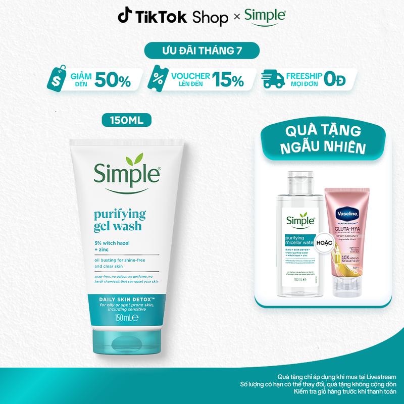 [1] Sữa Rửa Mặt Simple Kiềm Dầu Giảm Mụn 150ml