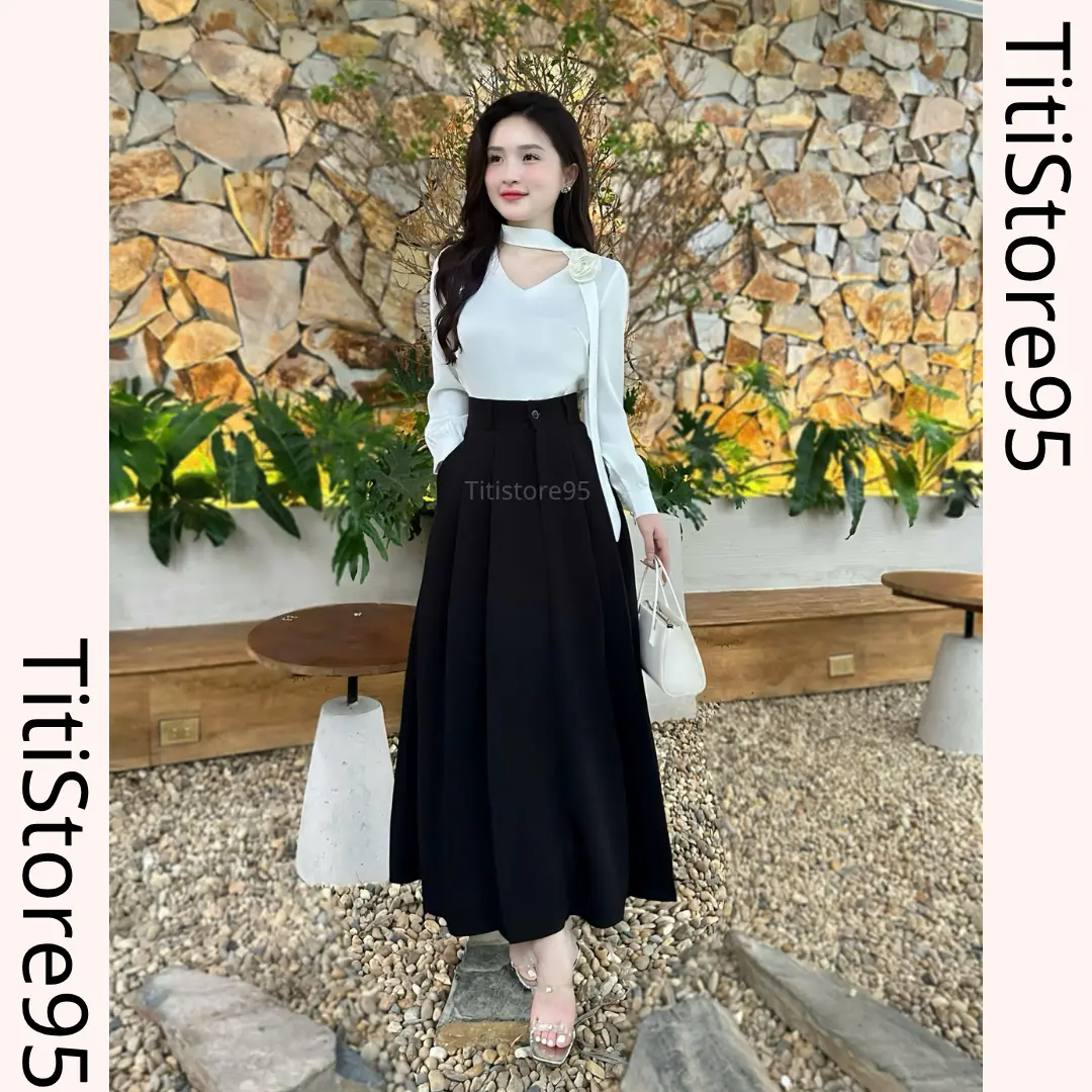 Chân váy xếp ly bồng bềnh công sở thanh lịch 2 dáng dài ~87cm hoặc ~75cm ( có hai túi) vải Vitex | BigBuy360 - bigbuy360.vn Chân váy xếp ly bồng bềnh công sở thanh lịch 2 dáng dài ~87cm hoặc ~75cm ( có hai túi) vải Vitex | BigBuy360 - bigbuy360.vn