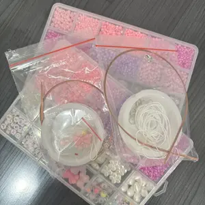 DIY Manik Manik Set Lengkap Gelang Aesthetic - DIY Craft Kit Manik Manik Pasir - Meronce Manik Manik Set - SM002