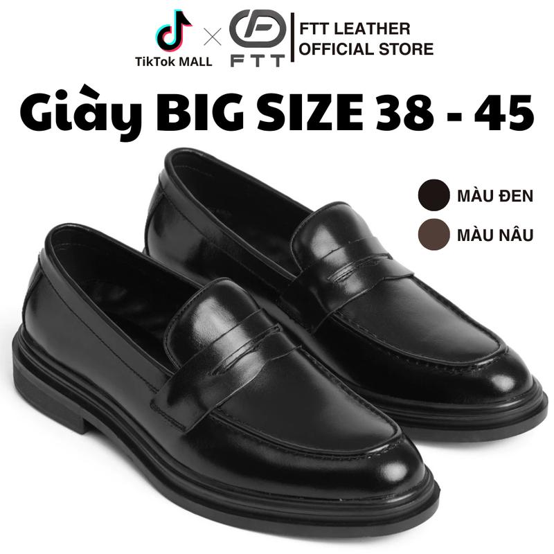 Giày Penny Loafer nam cao cấp Fttleather, độn đế nguyên khối tăng chiều cao, phối đồ đẹp