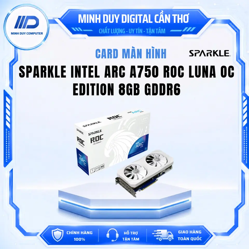 VGA SPARKLE Intel Arc A750 ROC LUNA OC Edition 8GB GDDR6 - Hàng Chính Hãng Bảo Hành 3 Năm