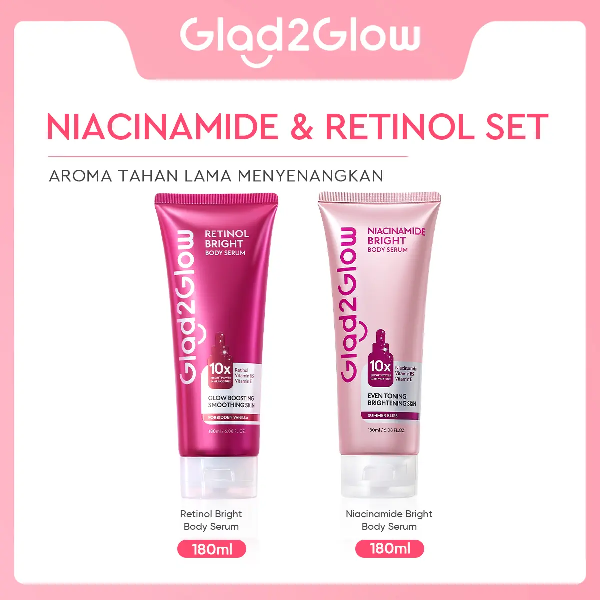 [Day & Night 2 PCS] Niacinamide+Retinol Body Serum