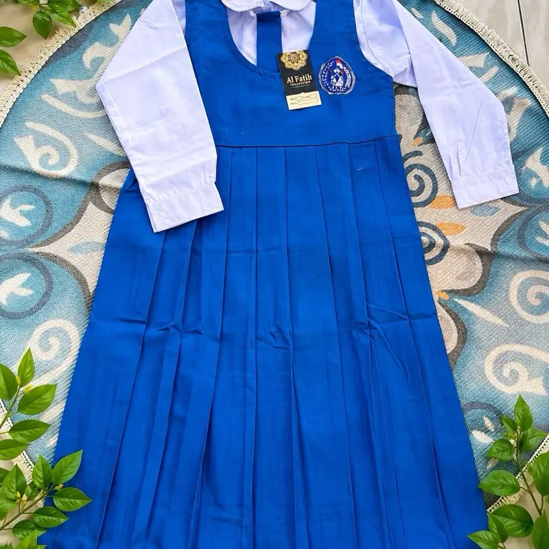 Seragam TK PGRI Nasional cewek Lengan panjang rok panjang warna biru Fashion