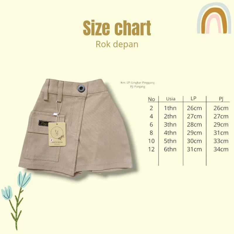 Product Introduction of KATOKKU - Rok Celana Saku Depan Korean Style Anak Perempuan 1-6 Tahun 0