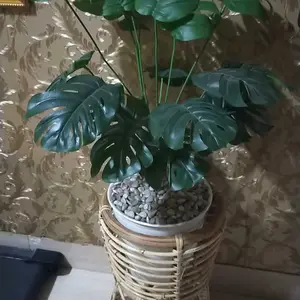 STANDING POT BUNGA VAS BUNGA ROTAN UK 40CM MINIMALIS ALAMI - STANDING VAS BUNGA DARI ROTAN UNTUK DEKORASI RUMAH SUDUT RUANGAN Plastik