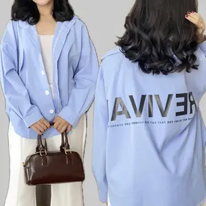 NJ - THEA KEMEJA OVER SIZE KATUN WANITA  High Atasan Panjang Top Baju Oversize Premium