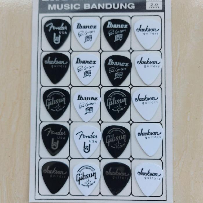 Gambar Pick Gitar 1.0mm MURAH Selembar isi 20 Biji dari SHOCKWAVES MUSIC Kab. Bandung Barat Tokopedia