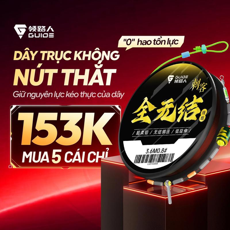 Guide - Trục câu đài buộc sẵn không nút thắt SÁT THỦ làm từ sợi Unitika Nhật…