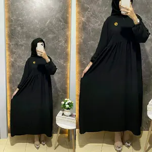 (TERMURAH) kinan midi dress crinkle air flow premium