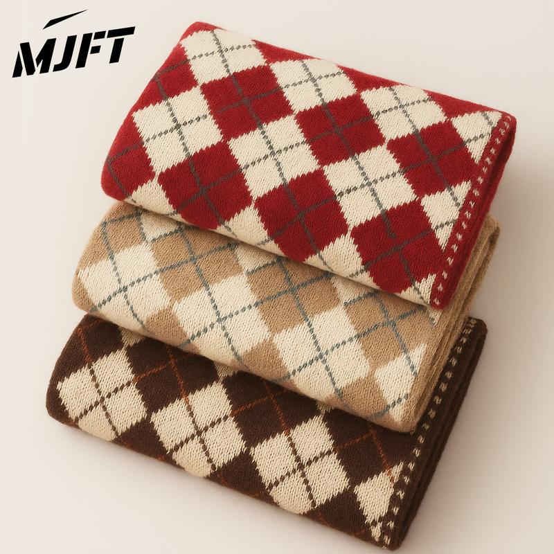 Khăn quàng cổ len nữ MJFT cao cấp phong cách Hàn Quốc khăn len dài 180x25cm mềm mại giữ ấm mùa đông phụ kiện thời trang