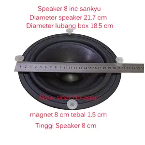 speaker sankyu  8 inc mt magnet 80 cm  st /speker 8 inc sankyu mt
