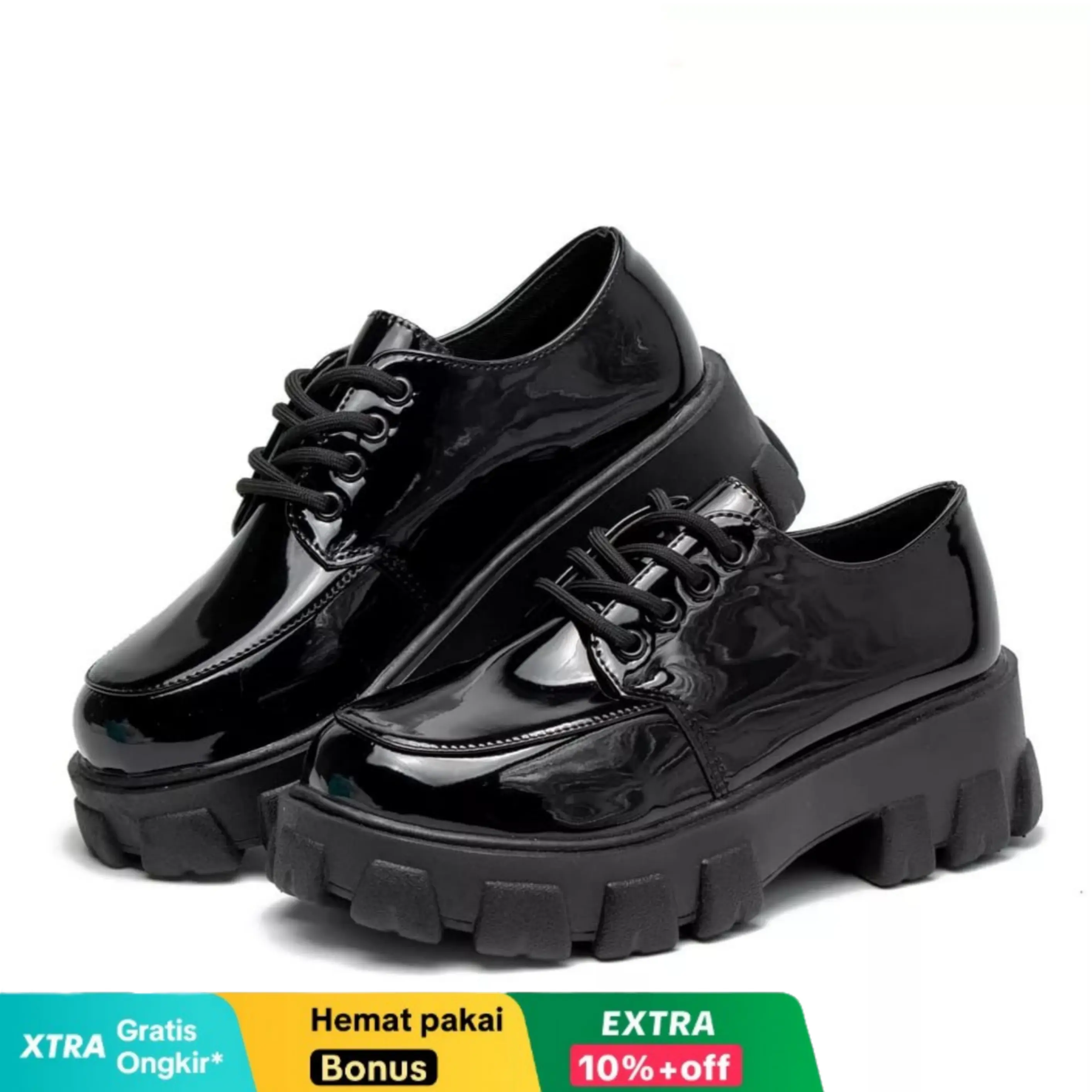 SR Sepatu Docmart Tali Wanita Sepatu Oxford Hitam Wanita Sepatu Kerja Wanita Casual Shoes